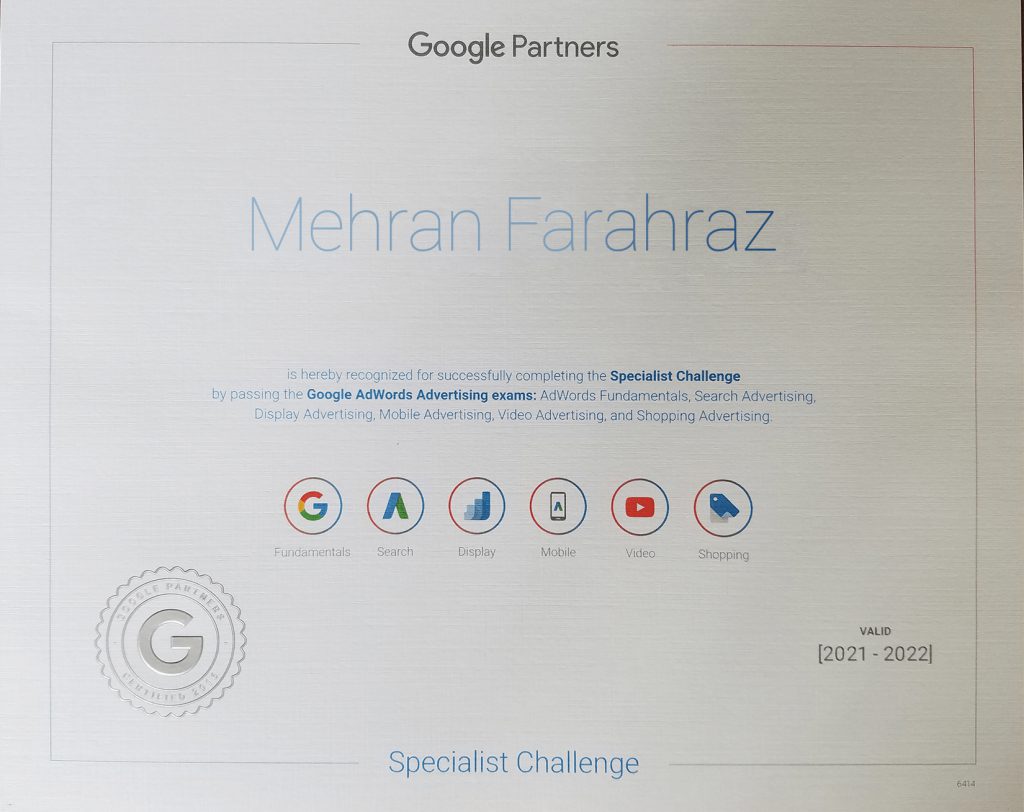 Google Specialist Challenge