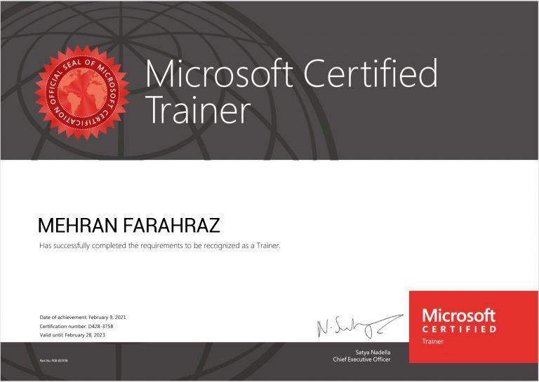 Microsoft Certified Trainers (MCTs) are the premier technical and instructional experts in Microsoft technologies. ... You will get exclusive benefits as an MCT including access to the complete library of official Microsoft training and certification products, substantial discounts on exams, books, and Microsoft products